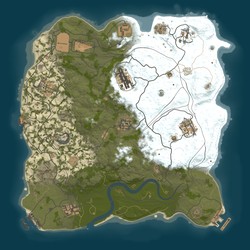 Rust map seed 1 world size 3400
